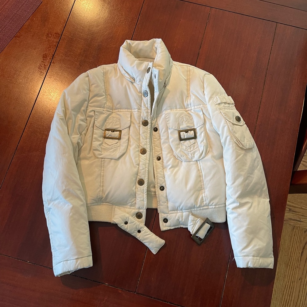 Kids/ Girls Blanc Noir puffer jacket